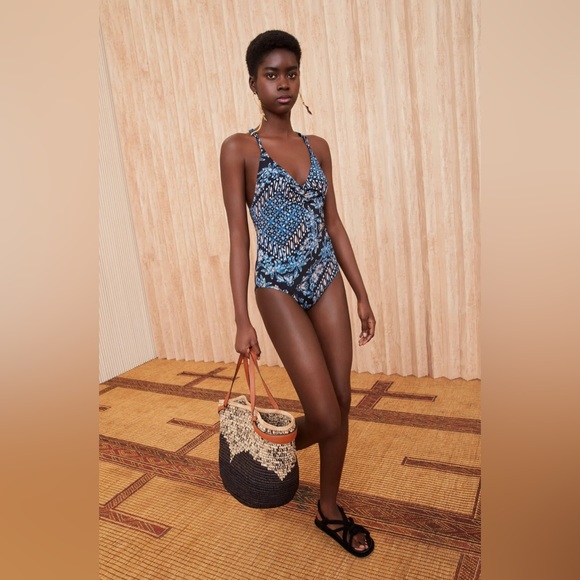 Ulla Johnson Madeira Racerback One-Piece Swimsuit in Azure, SZ Small, $350 - Picture 3 of 11